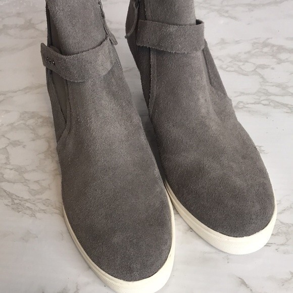 Linea Paolo ladies gray suede wedge ankle boots sneakers shoes size 9 - Picture 10 of 11